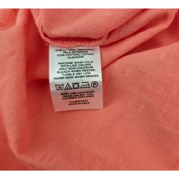 Loft Cotton Textured Dot Flutter Sleeve Blouse - Picture 5 of 5